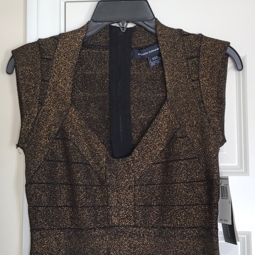 French Connection Metallic Dress NWT Sz 6